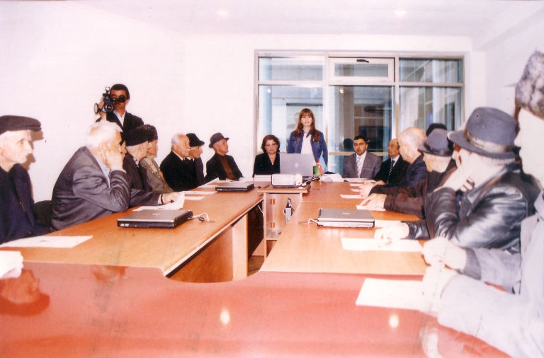 Meeting with a group of representatives of Elders Council of Qabala region. May 5, 2007